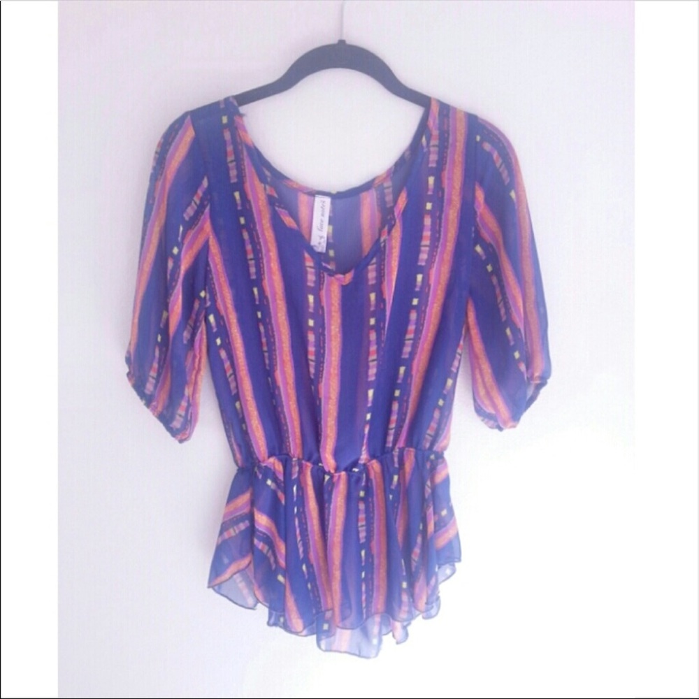 Printed Peplum Blouse